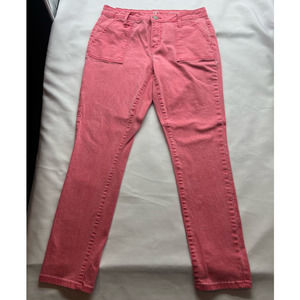 NEW DIRECTION Women's Pink Denim‎ Cropped Skinny Jeans Size 10 Regular